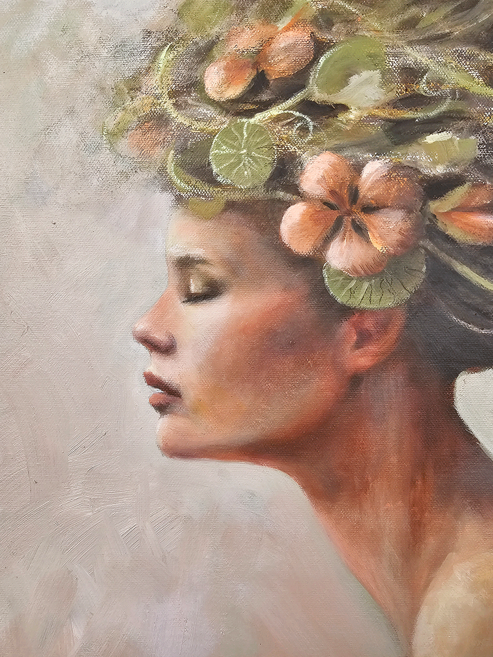 She blooms quietly